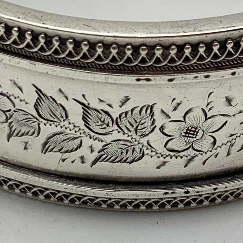 Wonderful Victorian Sterling Silver Bangle (1886)