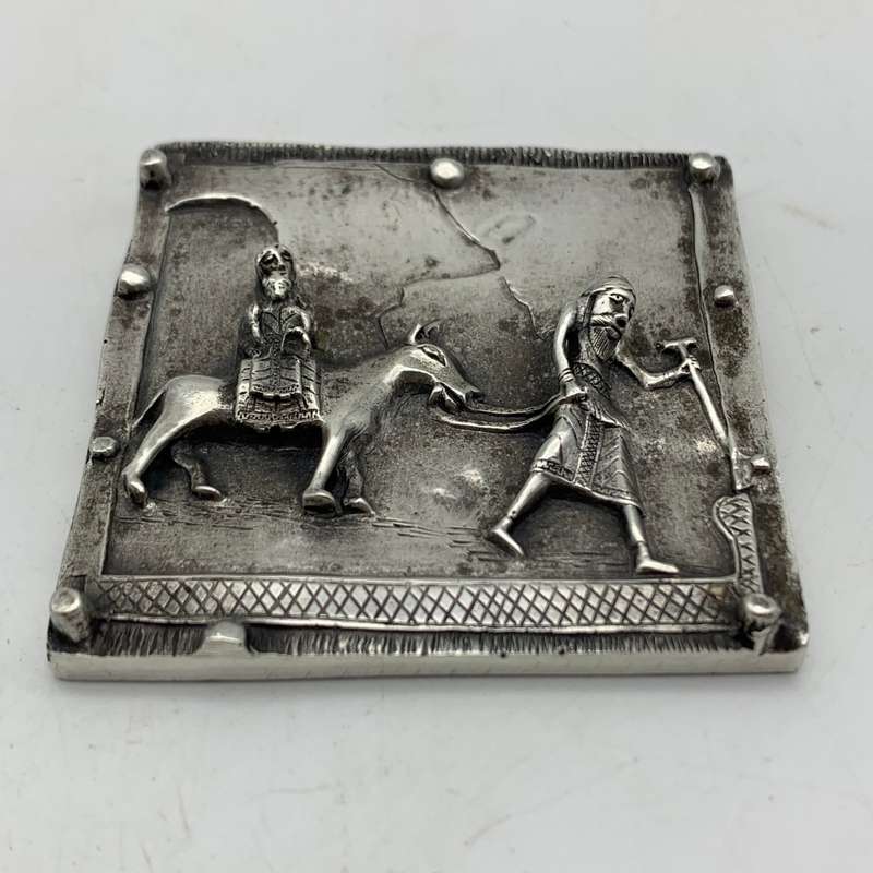 Sterling Silver 'Fuga in Egitto' Plaque (Flight to Egypt) (76,8g)