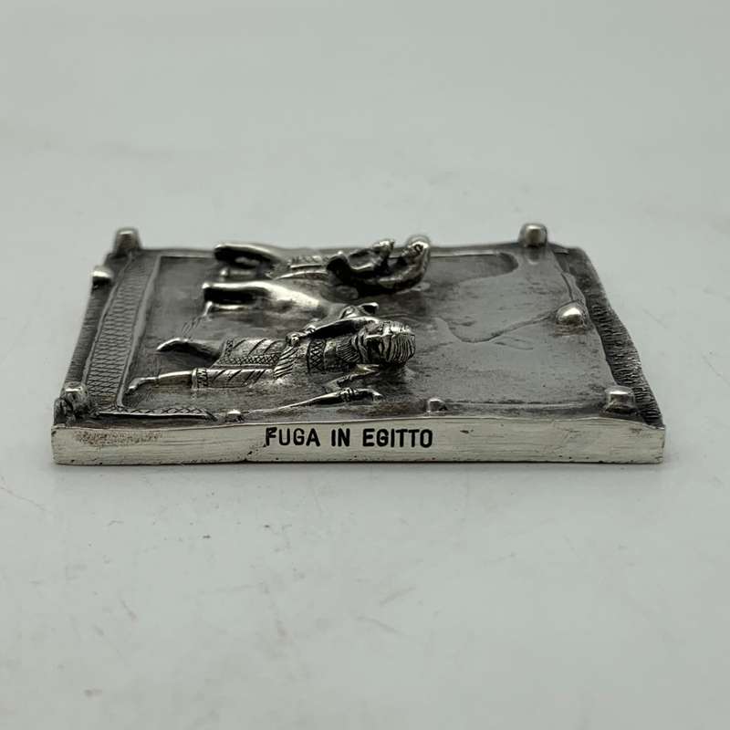 Sterling Silver 'Fuga in Egitto' Plaque (Flight to Egypt) (76,8g)