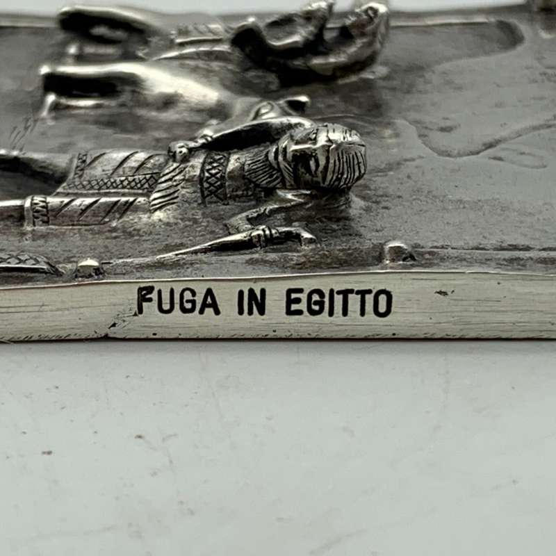 Sterling Silver 'Fuga in Egitto' Plaque (Flight to Egypt) (76,8g)