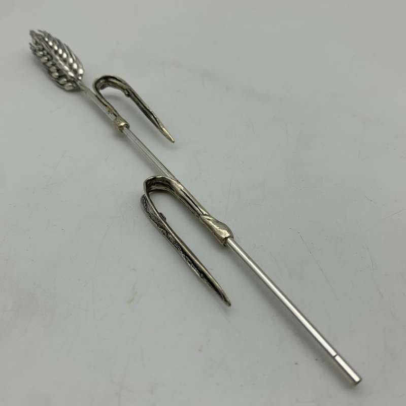 Vintage Solid Silver 'Wheat Stalk & Grain' Spike