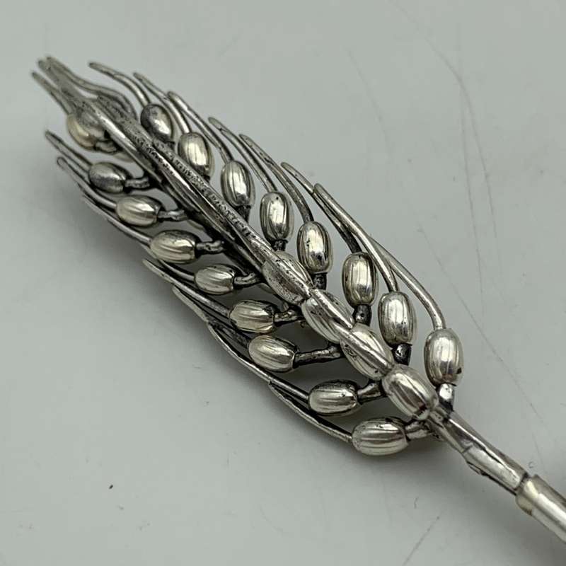 Vintage Solid Silver 'Wheat Stalk & Grain' Spike
