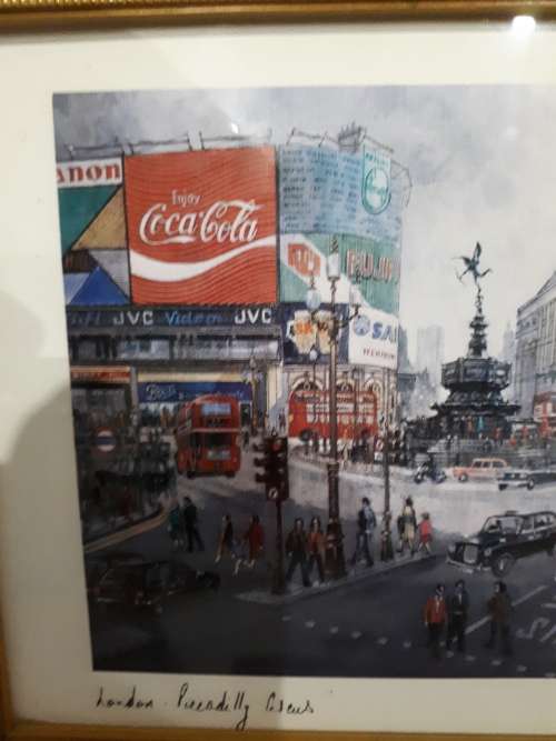 COCA COLA FRAME(LONDON PICADILLY CIRCUS - 17CM X 22CM)