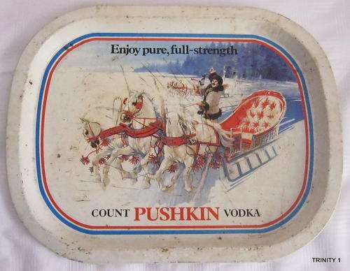 COUNT PUSHKIN VODKA  TRAY(+-41.5CM BY +-32CM)