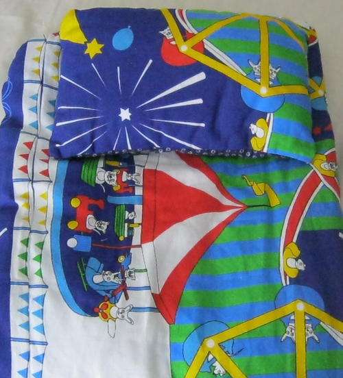 KIDDIES QUILT WITH PILLOW(HANDMADE)