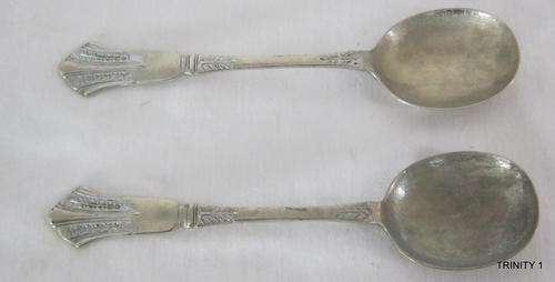 Antinque Decorative Nickel ON Silver Spoons made in England
