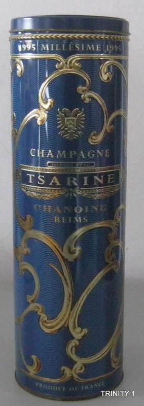 EMPTY CHAMPAGNE TSARINE  TIN(+-33CM LONG)
