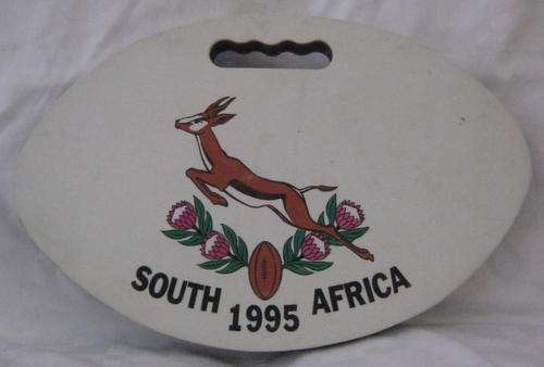SOUTH AFRICA RUGBY 1995 CUSHION SIGNED BY CHESTER WILLIAMS