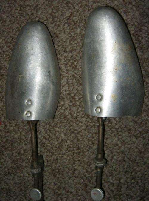 A PAIR OF SHOE STRETCHERS MADE IN ENGLAND
