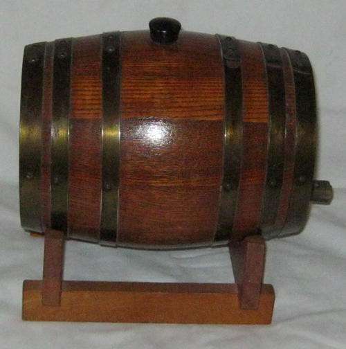 OLD WINE BARREL WITH STAND