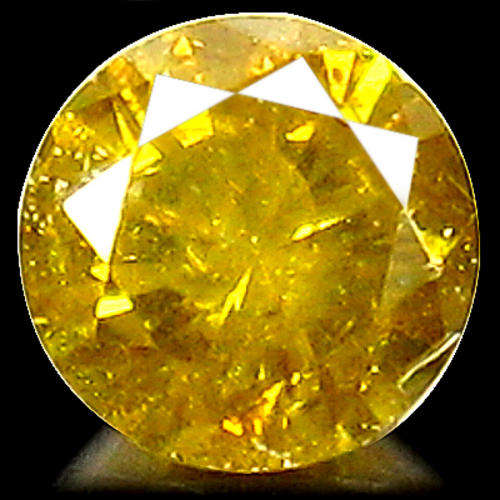 0.06ct FANCY YELLOW ROUND CUT DIAMOND