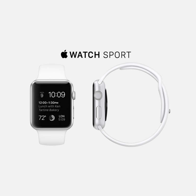 Apple Watch Sport 42mm Silver Aluminum White Sport Band
