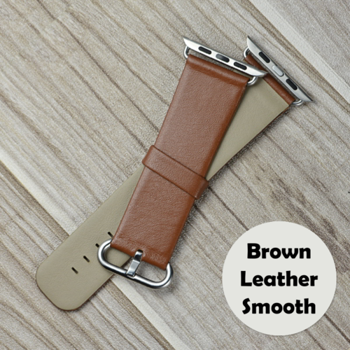 Tek88 Apple Watch 42mm Leather Modern Band ( Smooth Brown )