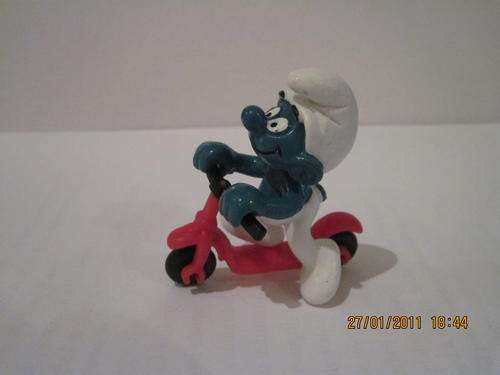 Smurf Riding a Scooter Manufactured by Schleich