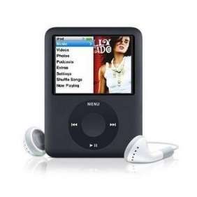 Black 8GB Slim MP4 Player with FM Radio and 1.8 Inch screen, includes FREE Silicone cover and pouch!