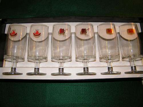 Set of beer glasses
