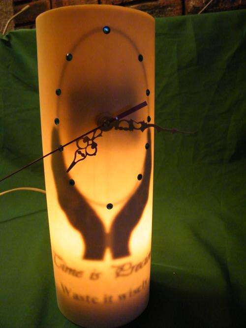 Handmade Quartz Clock/Electric lamp