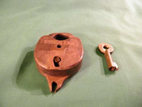 Old CHUBB Brass Lock with Key (Reduced)