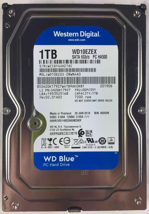 HDD - 1TB - WD BLUE X 5 DRIVES