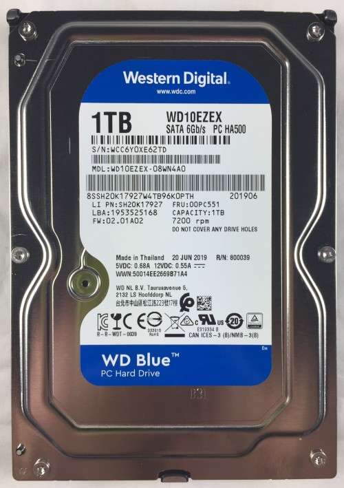 HDD - 1TB - WD BLUE X 5 DRIVES