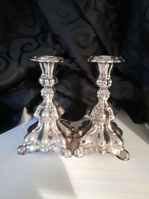 SILVER  CANDLEHOLDERS