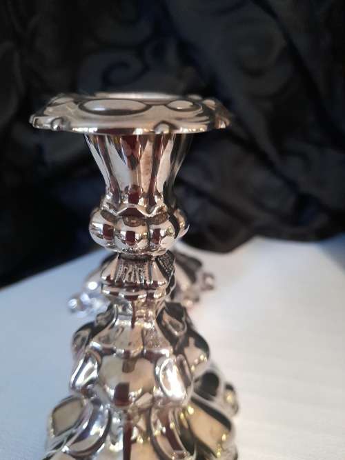 SILVER  CANDLEHOLDERS