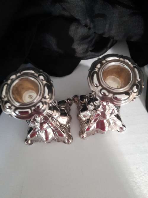 SILVER  CANDLEHOLDERS