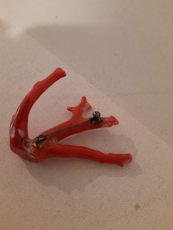 CORAL BROOCH