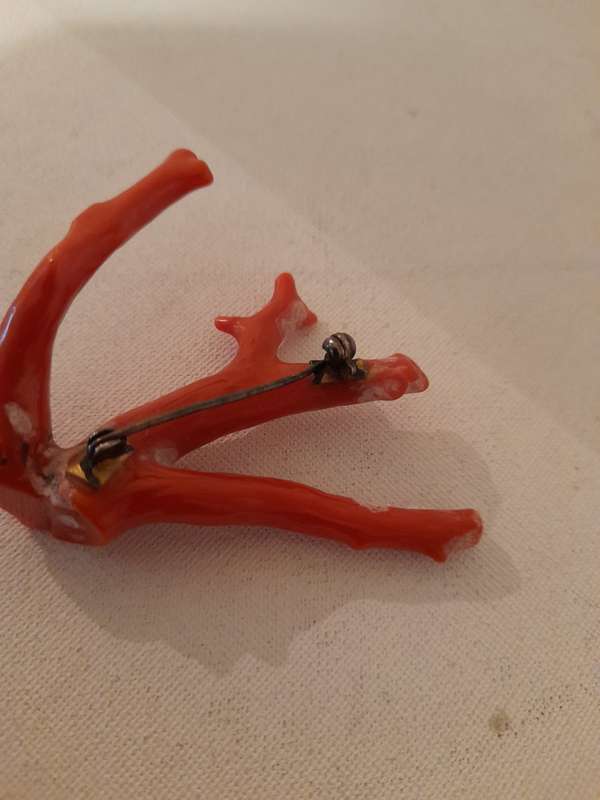 CORAL BROOCH