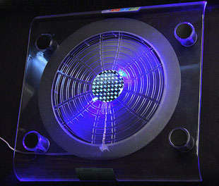 ---> LAPTOP COOLING PAD WITH BLUE LED LIGHT <---