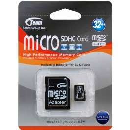 *GENIUNE* TEAM 32GB MICRO {CLASS 4} SDHC MEMORY CARD WITH SD ADAPTER