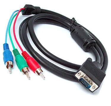**VGA To TV RCA , PC to TV cable. 1.5M VGA component VIDEO TV/HDTV Laptop PC CABLE**
