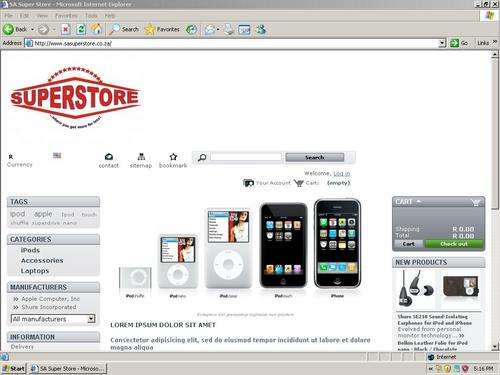 www.sasuperstore.co.za + Community Forum + 6 months UnLimited Hosting.