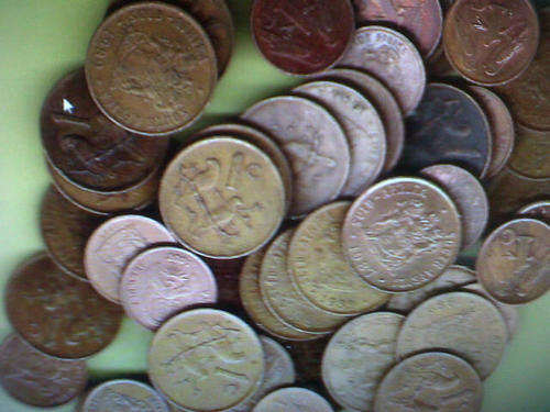 1c - Lots of 50 SA coins