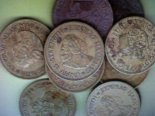 1c lots 10 SA Coins