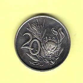 1968 Engels 20c SA coin