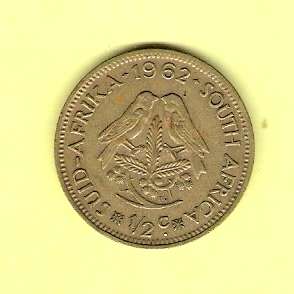 1962 - Half sent SA Coin