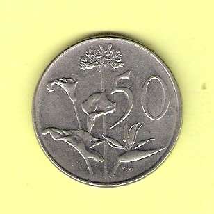 1980 - 50cent SA coin