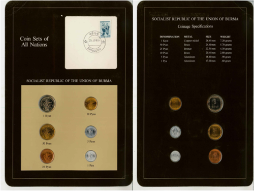 Burma coin set