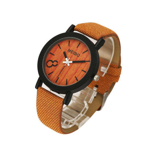 MEIBO Mens Neutral Simple Fashion Leather metal Watch(Grey)
