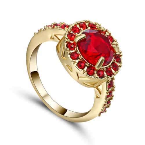 Ruby 10K yellow Gold Filled Ring Size 9