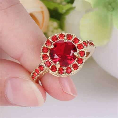 Ruby 10K yellow Gold Filled Ring Size 9