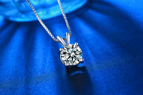 S925 Stamped Necklace With Simulated Diamond Pendant