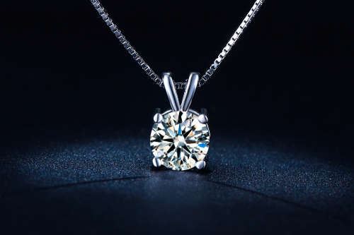 S925 Stamped Necklace With Simulated Diamond Pendant