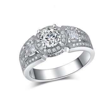 White Gold Filled 1.2ct Simulated Diamond Ring Size 9 US
