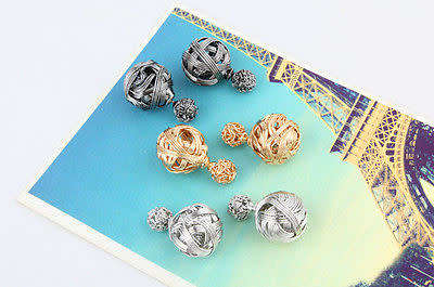 Gorgeous Silver Ball Wire Earrings