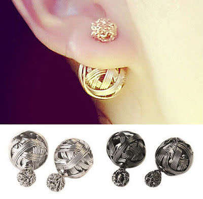 Gorgeous Silver Ball Wire Earrings