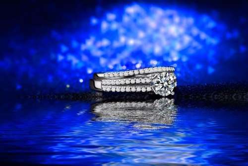 Amazing Ring set with 61 Simulated 1.00ct Diamonds