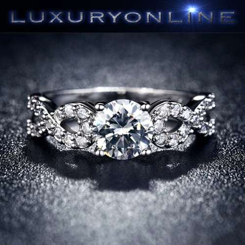 ASTONISHING!! Double Infinity Ring With 6.53ct Hand Crafted  Simulated Diamonds Size 6; 7; 8 US