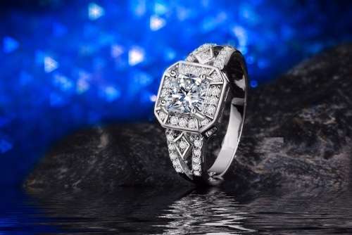 White Gold Filled Simulated Diamond Ring